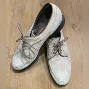 Hush Puppies Cream Suede Oxfords